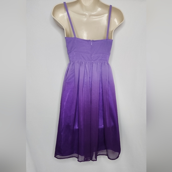 🔥Purple Ruched Spaghetti Strap Sundress - Picture 4 of 10